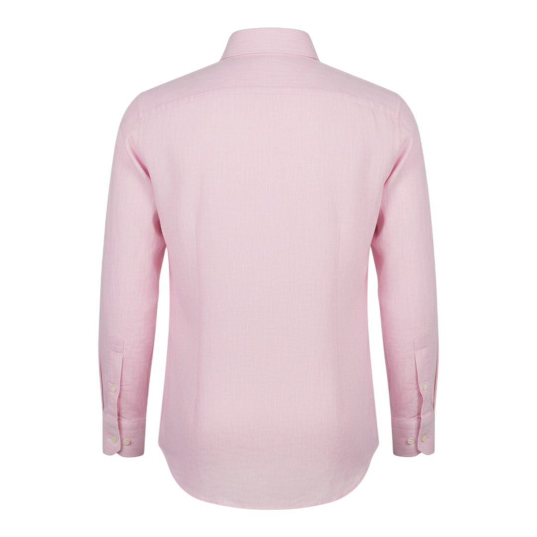 Koszula z Długim Rękawem Custom Fit 100% Len Rosa Washed