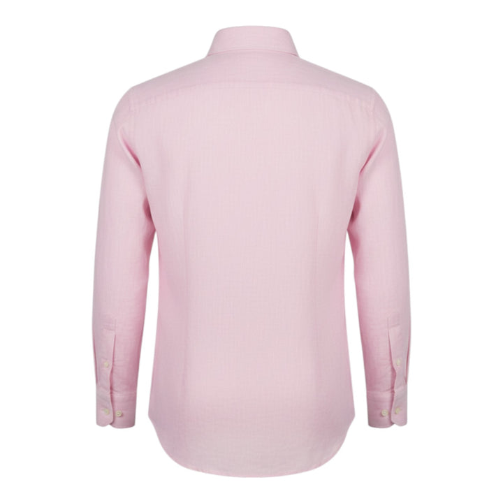 Koszula z Długim Rękawem Custom Fit 100% Len Rosa Washed