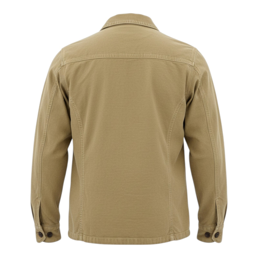 Koszula Over z Długim Rękawem Acadia Mieszanka Lnu Moka