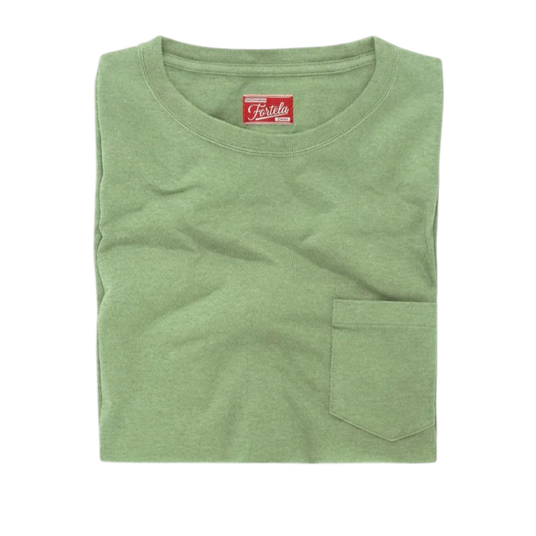 T-Shirt Tubejp z kieszonką z bawełny Lobster Sage zielony
