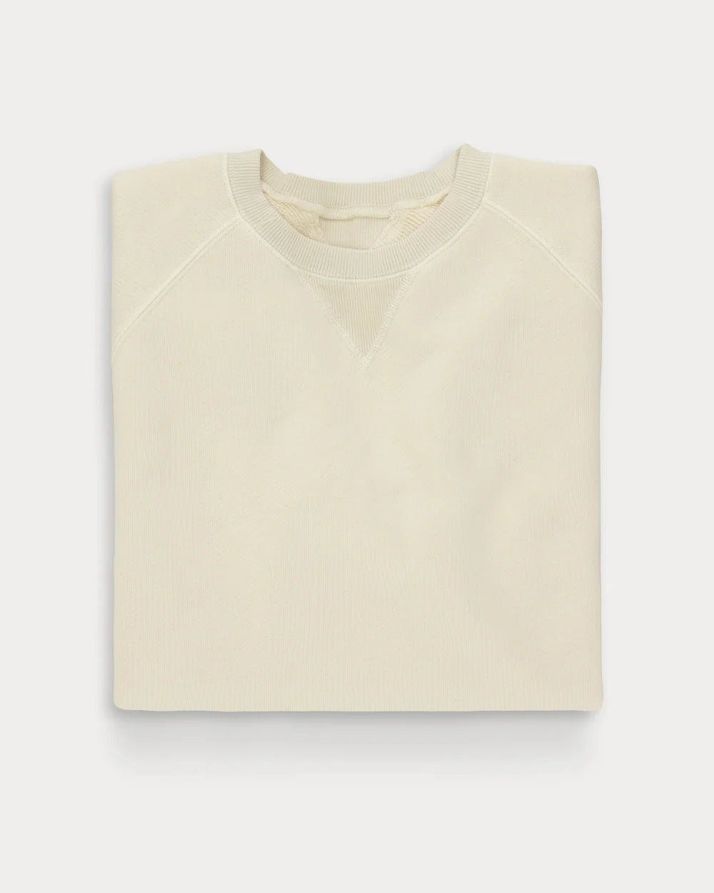 HARVARD BLUZA CREWNECK Z DRAPANEGO DŻERSEJU O KROJU RAGLAN WHITE