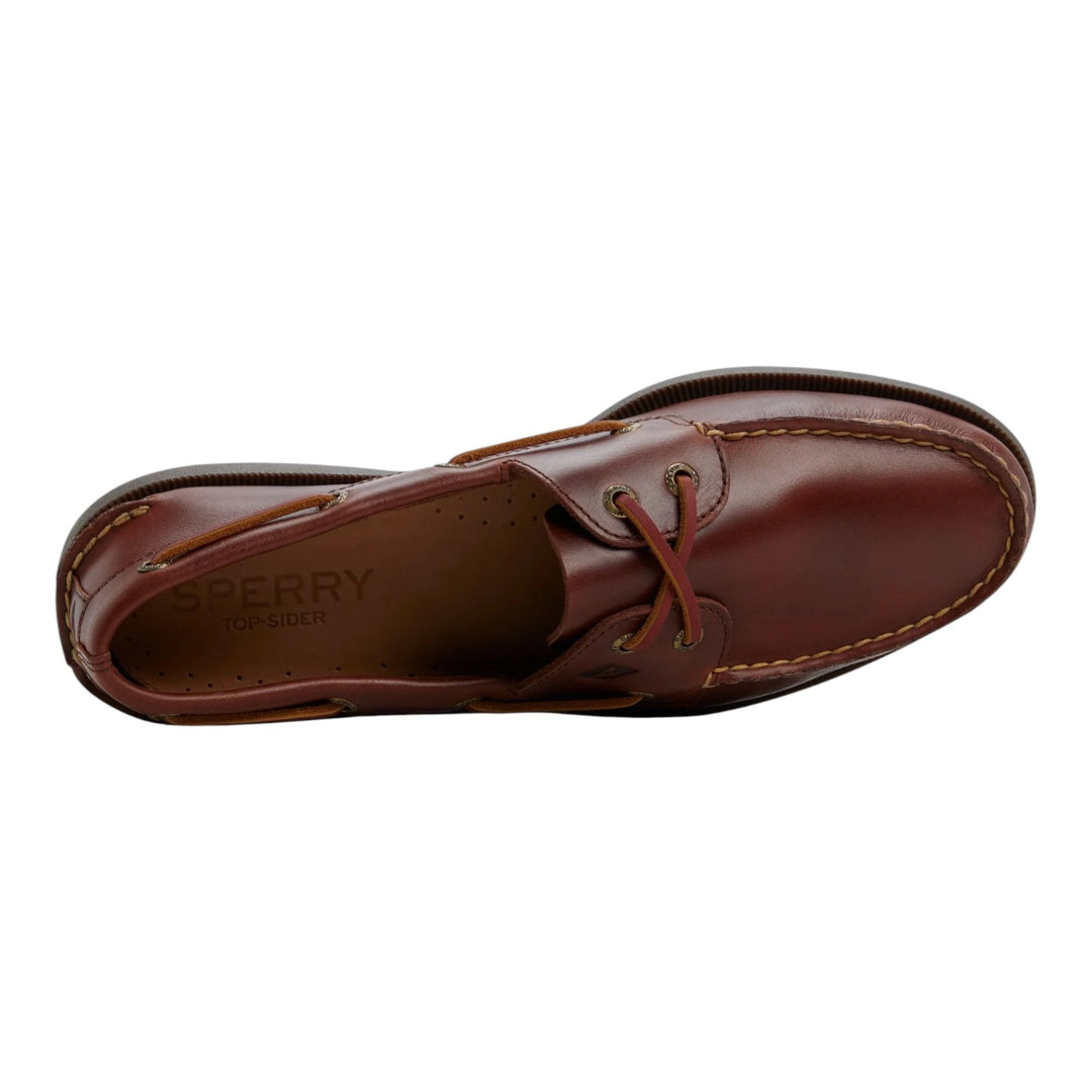 Buty żeglarskie Authentic Original 2-oczkowe ze skóry naturalnej Bordowe