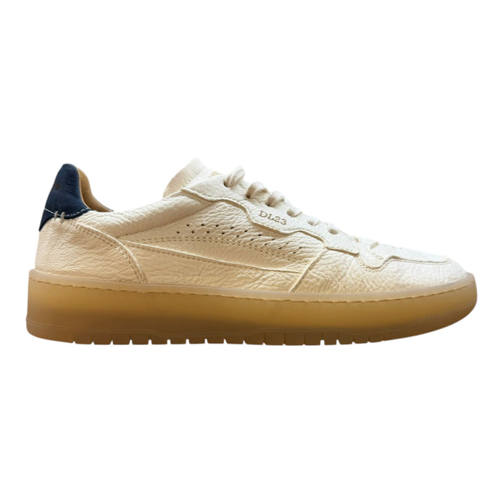 Sneakersy Jannik z prawdziwej skóry jelenia w kolorze masłowo-niebieskim