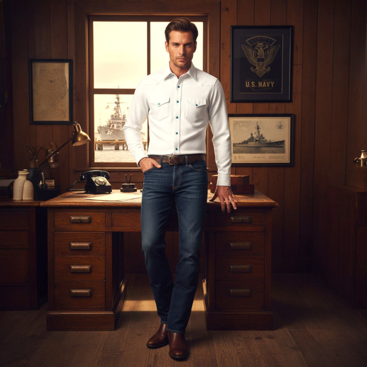 WESTERN OXFORD SHIRT BIAŁA