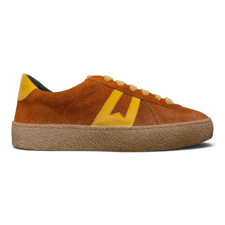 SNEAKERSY KAZAN ZE SKÓRY ZAMSZOWEJ NATURALNEJ ORANGE