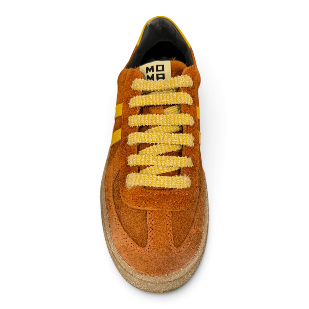 SNEAKERSY KAZAN ZE SKÓRY ZAMSZOWEJ NATURALNEJ ORANGE
