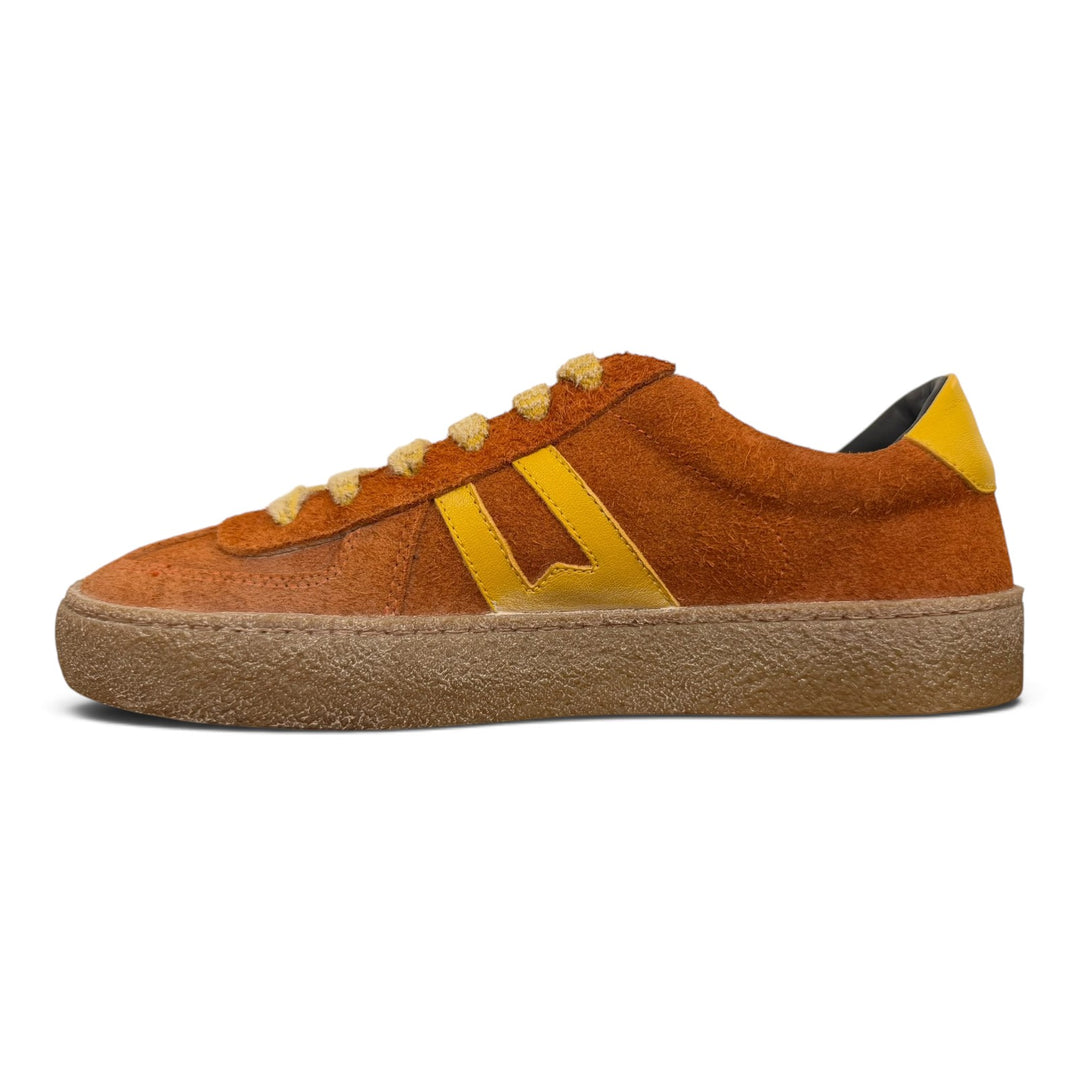 SNEAKERSY KAZAN ZE SKÓRY ZAMSZOWEJ NATURALNEJ ORANGE