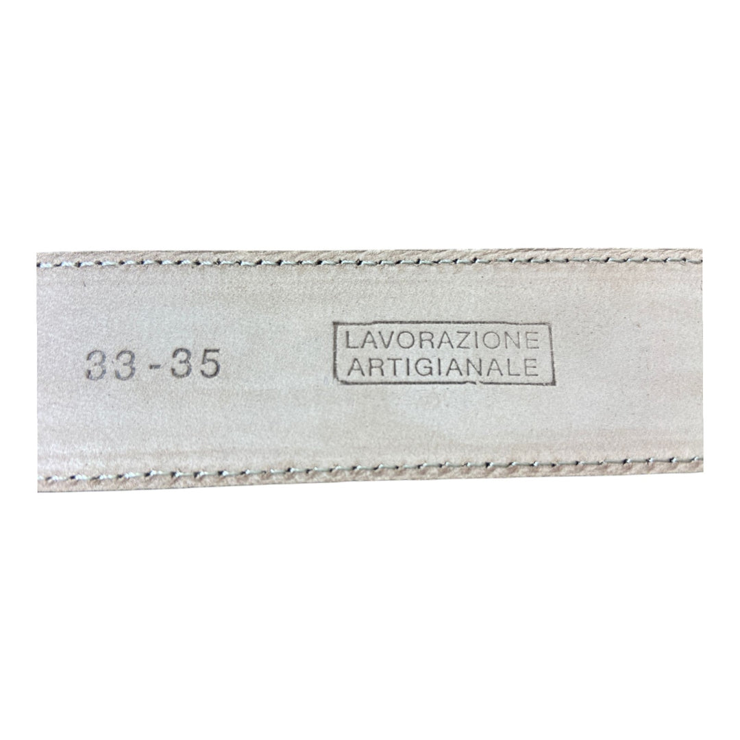 PASEK Z PRAWDZIWEJ SKÓRY BYDLĘCEJ PRZESZYWANY BRĄZOWY