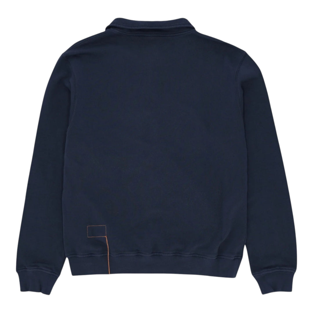 Yale Bluza z dżerseju drapanego z kołnierzykiem i zamkiem Navy
