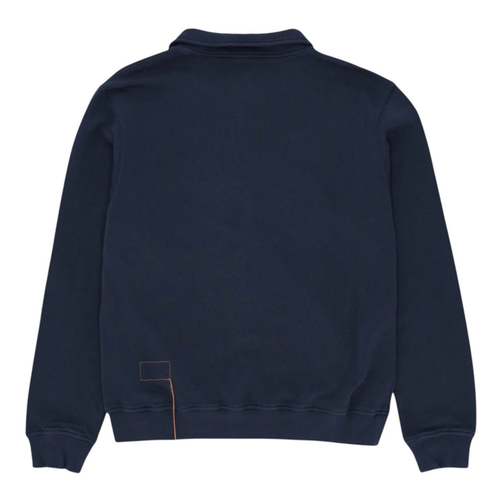 Yale Bluza z dżerseju drapanego z kołnierzykiem i zamkiem Navy