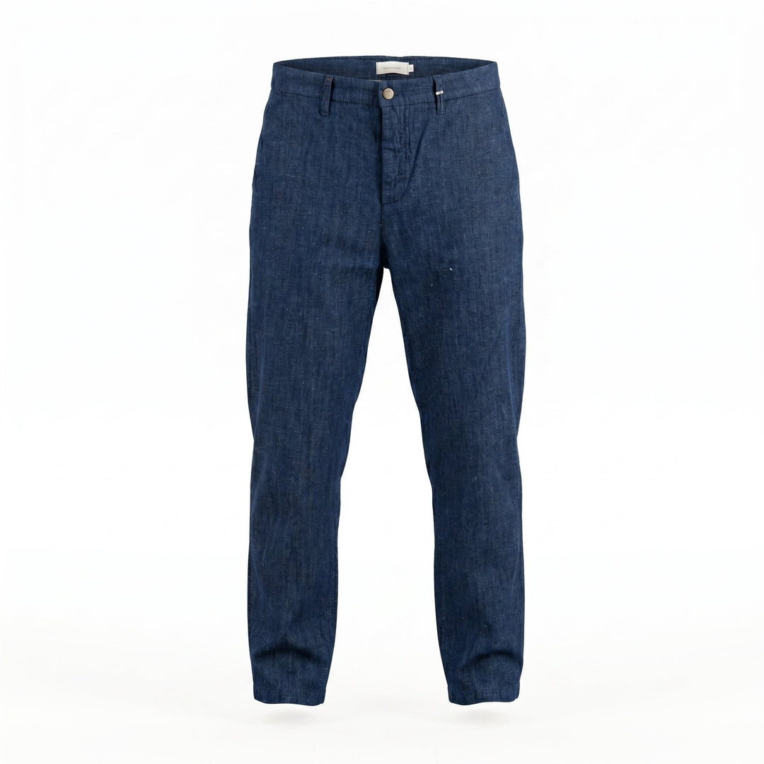 Aiburai Pantalone Denim Chambray Blu Blu - foto 1