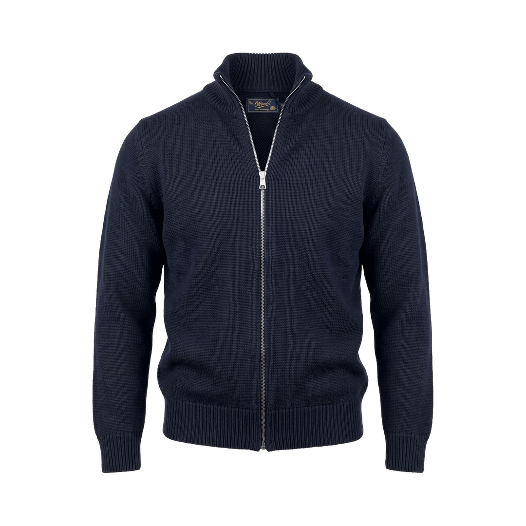 Bl'ker Vintage MAGLIONE FULL ZIP FINEZZA5 MERINOS DWAYNE NAVY Blu - foto 1