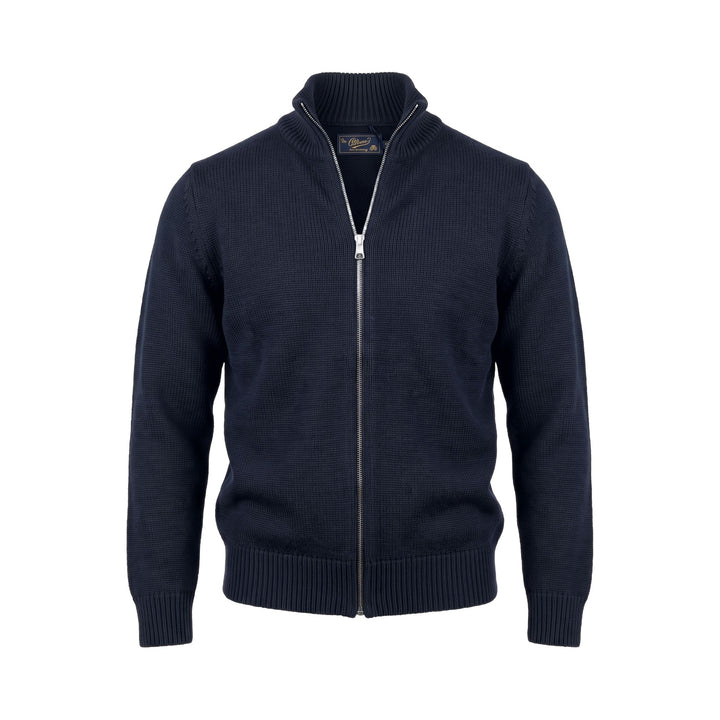 Bl'ker Vintage MAGLIONE FULL ZIP FINEZZA5 MERINOS DWAYNE NAVY Blu - foto 1