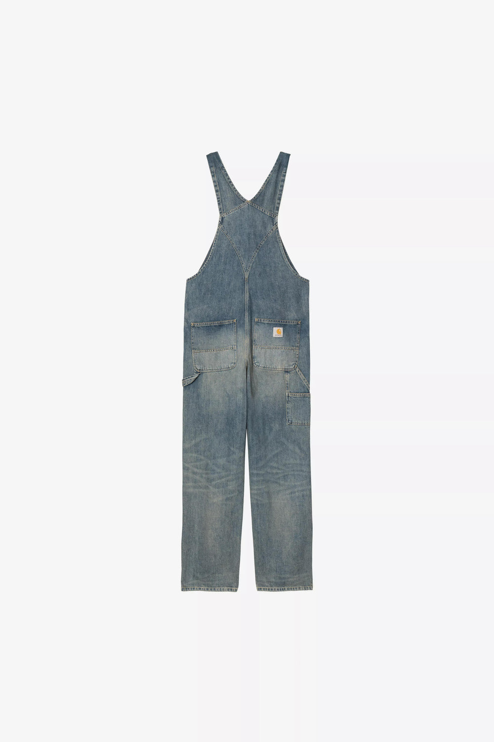 Carhartt Wip BIB OVERALL DENIM 12 OZ BLUE WORN USED WASH Blu - foto 2
