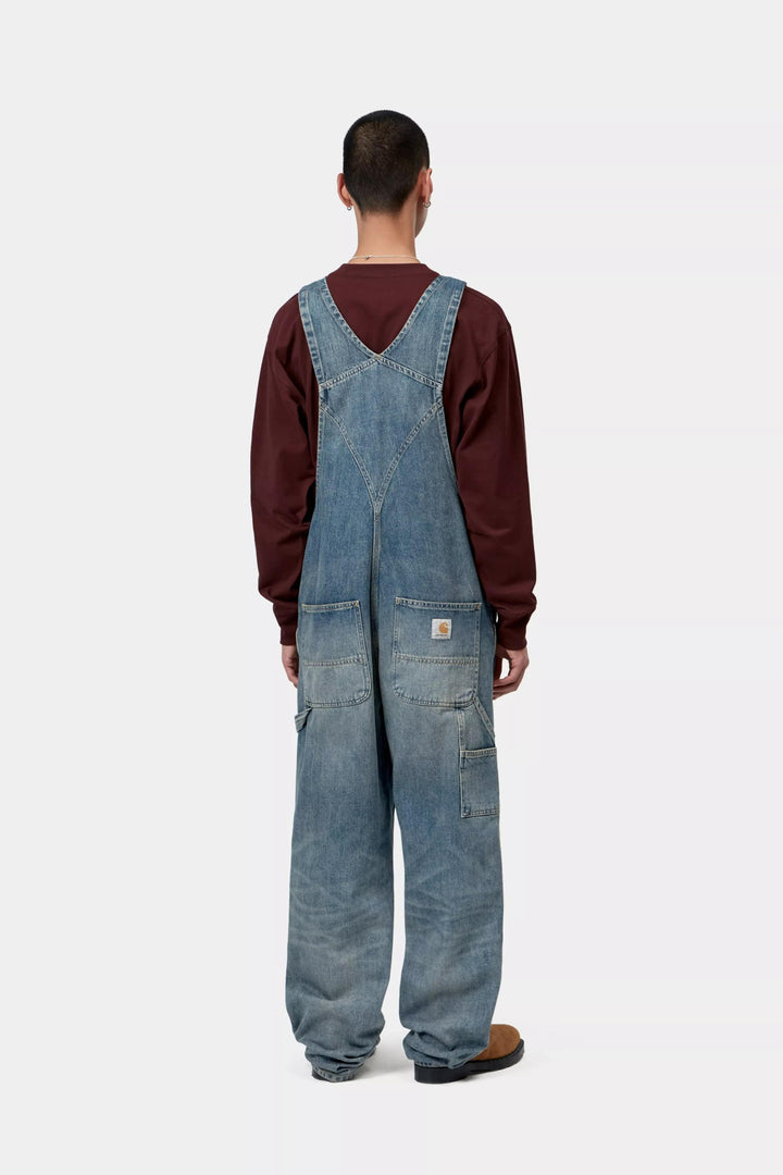 Carhartt Wip BIB OVERALL DENIM 12 OZ BLUE WORN USED WASH Blu - foto 4