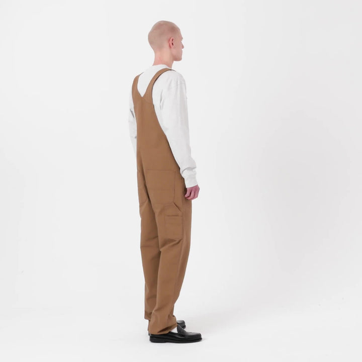 Carhartt Wip Bib Overall Hamilton Brown rinsed L32 Marrone - foto 5