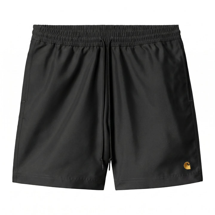Carhartt Wip Chase Swim Trunks Black / Gold Nero - foto 1