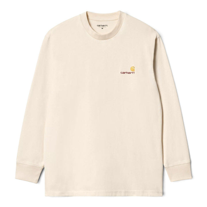 Carhartt Wip L/S AMERICAN SCRIPT T-SHIRT NATURAL Beige - foto 1
