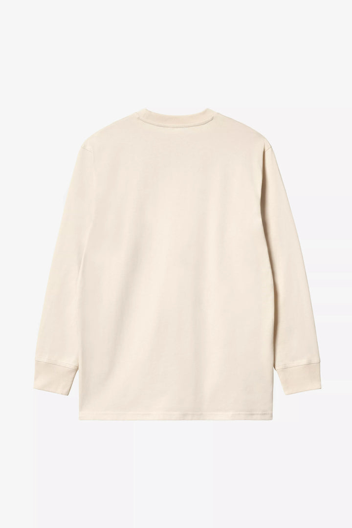 Carhartt Wip L/S AMERICAN SCRIPT T-SHIRT NATURAL Beige - foto 2