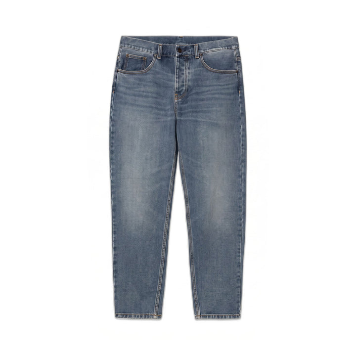 Carhartt Wip Newel Pant Blue dark used wash no length Blu - foto 2