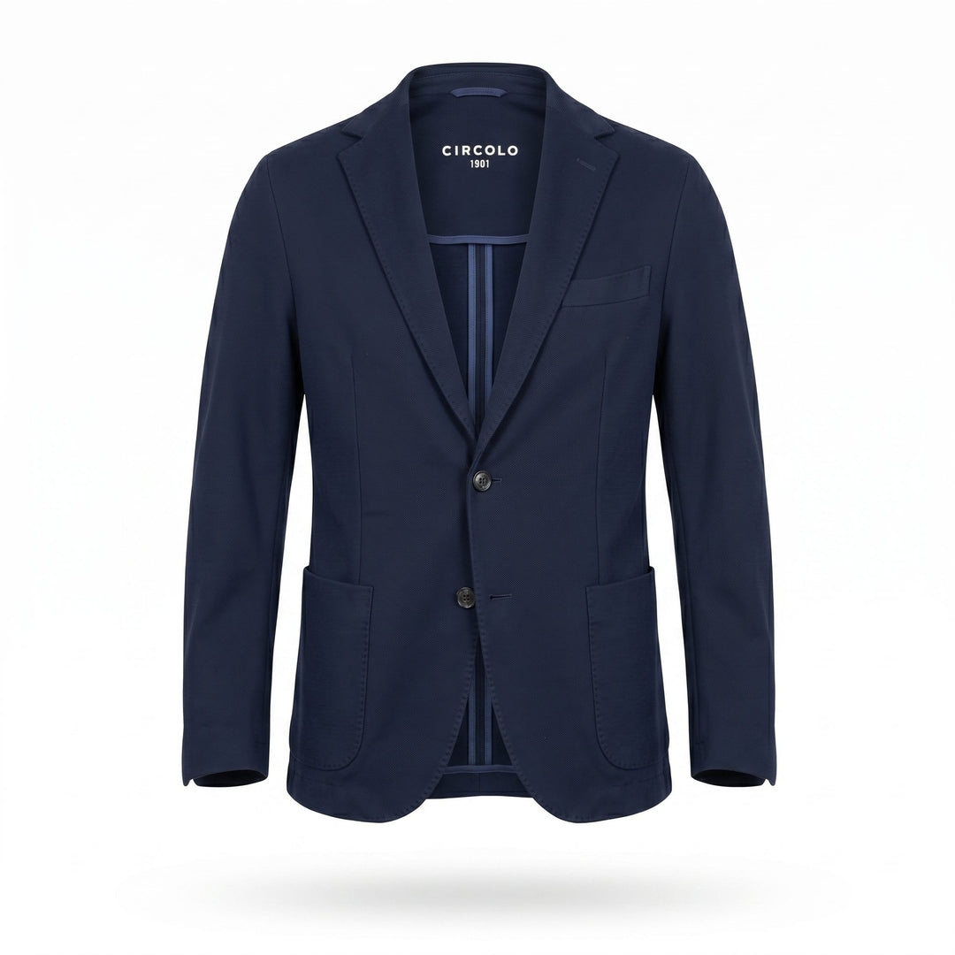 Circolo 1901 Blazer Premium Piquet in Cotone Blu Navy Blu - foto 1