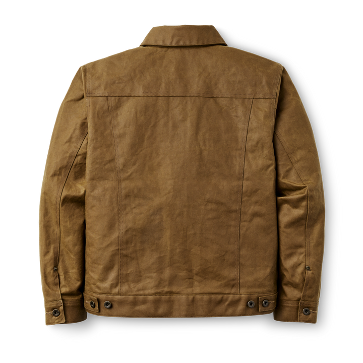 Filson Tin Cloth Short Lined Cruiser Jacket Dark Tan Marrone - foto 3