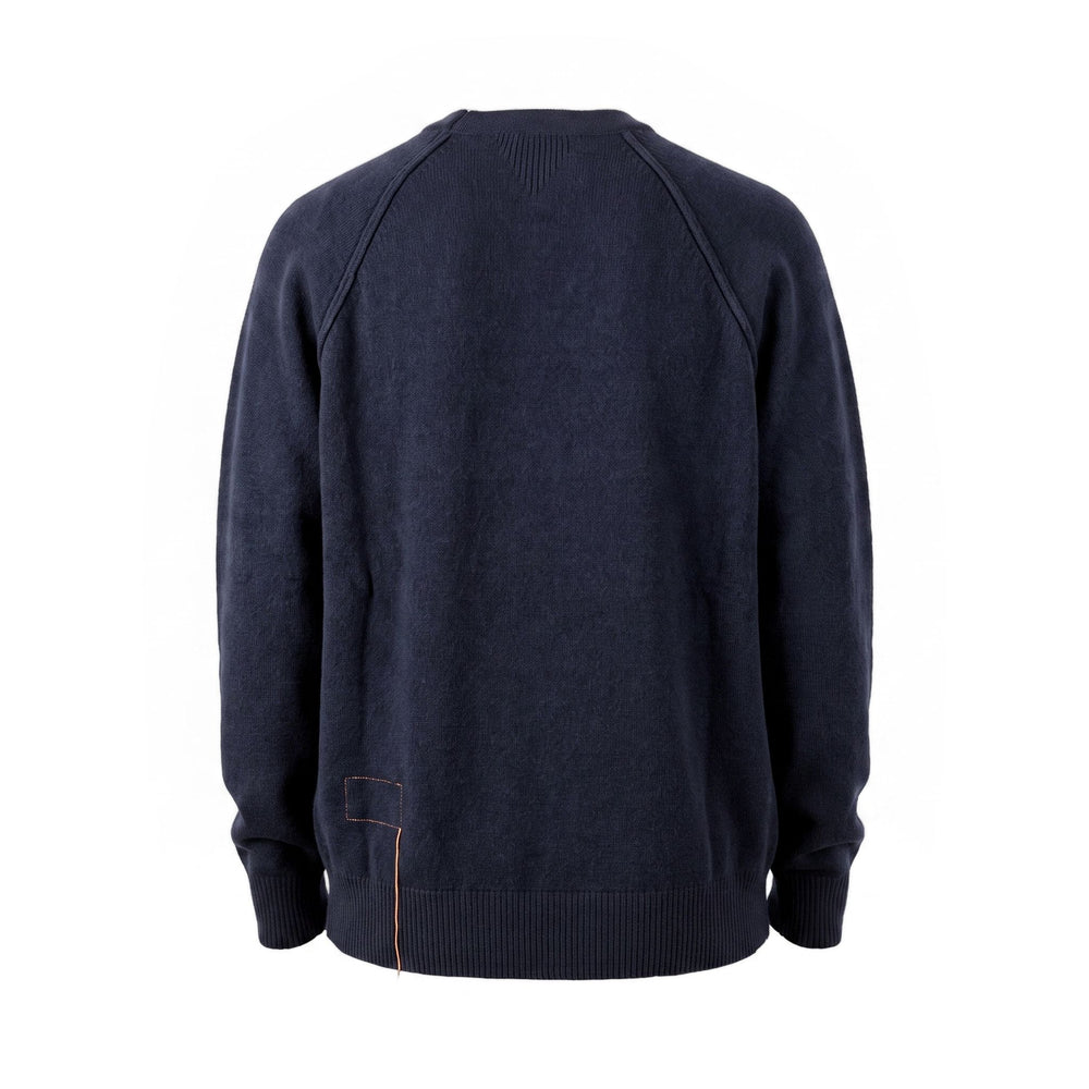 Fortela HARVARD MAGLIONE GIROCOLLO LANA MANICHE REGLAN NAVY Blu - foto 2