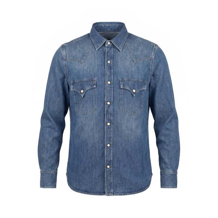 Fortela NTEX CAMICIA TEXANA DENIM STONE WASH Blu - foto 1