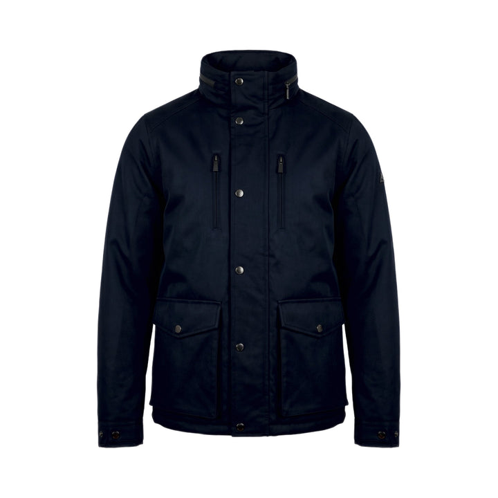 Field Jacket con cappuccio estraibile blu Heskimo, vista frontale