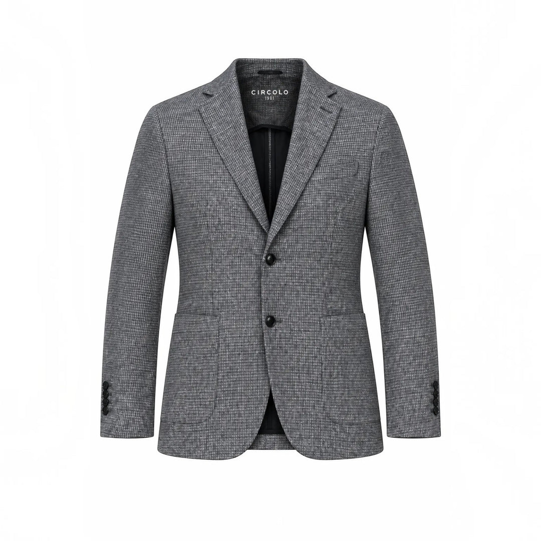 BLAZER SPECIAL PRINT PIED DE POULE BLU