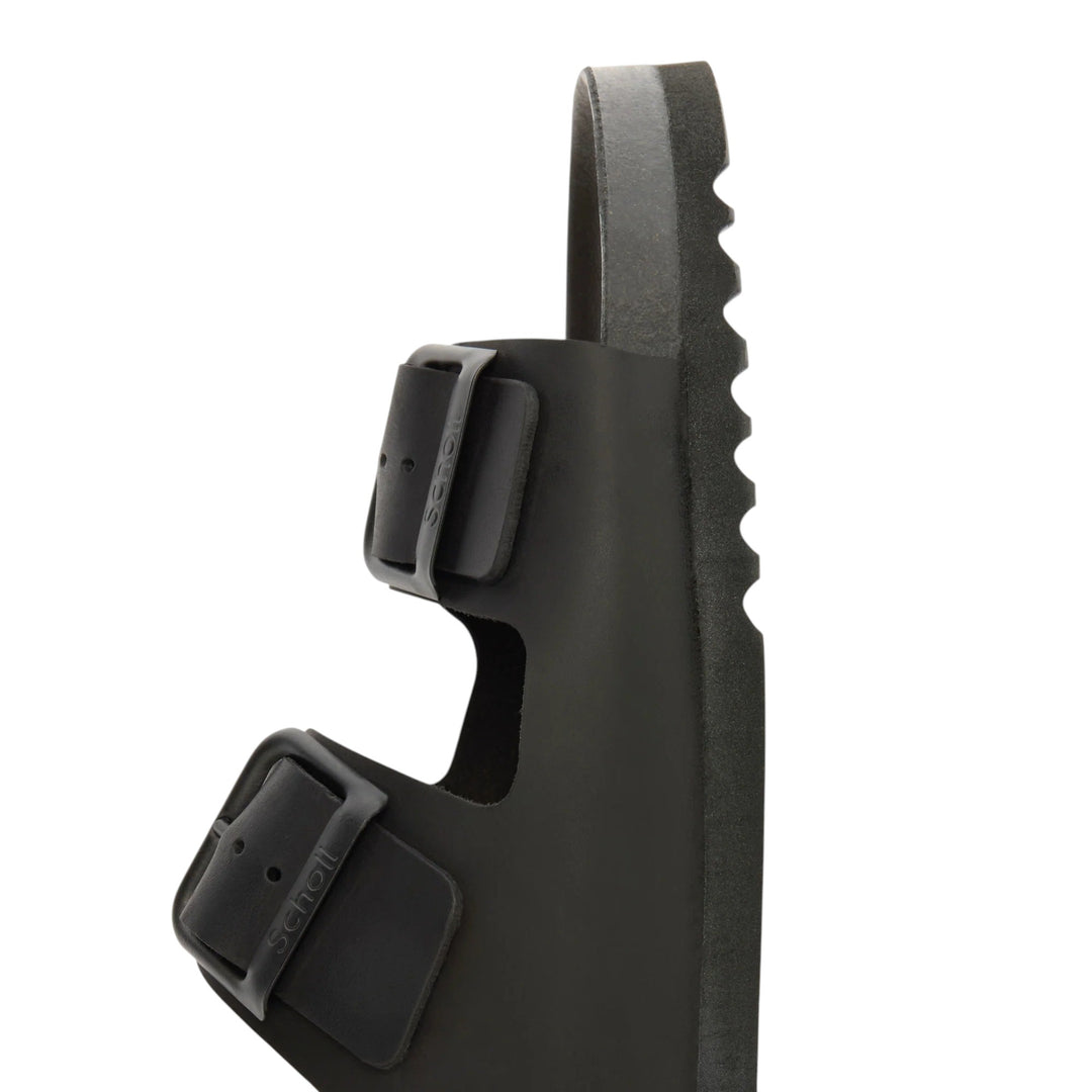 SANDAŁY JULIEN ZE SKÓRY NATŁUSZCZANEJ CZARNE