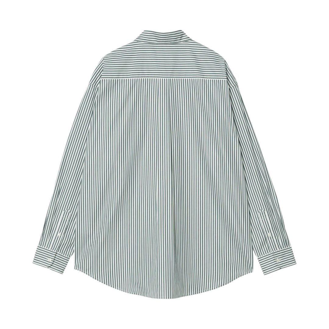 Koszula L/S Daldry Shirt Daldry Stripe, Office Blue/Biały