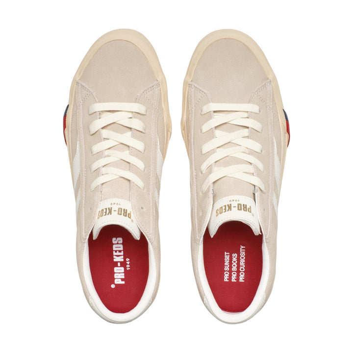 Royal Classic z Zamszu Beżowo-Białe