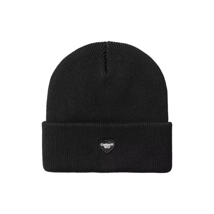 Small Heart Beanie Black