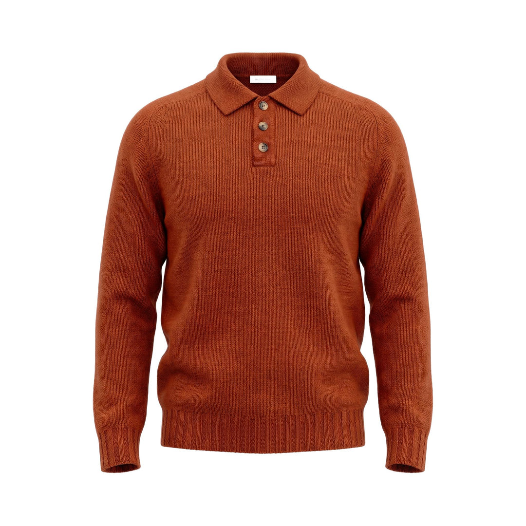 Maglia Polo Bottoni Recycle Arancione Scuro In The Box, vista frontale