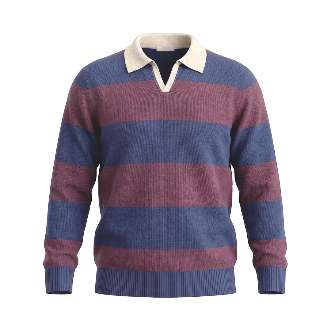 Maglia Polo Rugby Blu/Bordeaux In The Box, vista frontale
