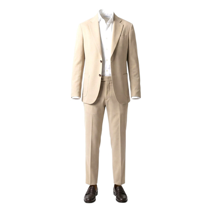 Garnitur o strukturze plastra miodu Comfort Fit Beżowy