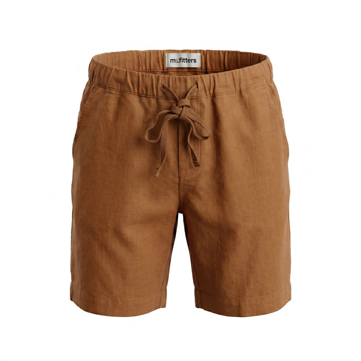 Modfitters SHORT CARDIFF MISTO LINO OLD AUTUMN Marrone - foto 1