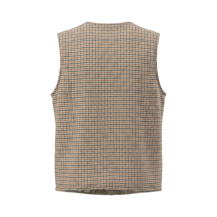 Overiwer GILET REVERSIBILE RIFFS MILITARY/PIED DE POULE Verde - foto 4