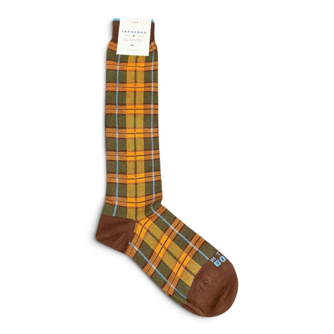 Skarpety Tartan zielony wojskowy/camel