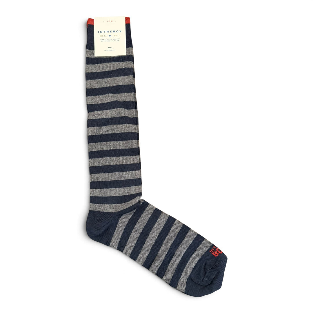 Skarpety Stripe Rugby Niebieskie/Ciemnoszare