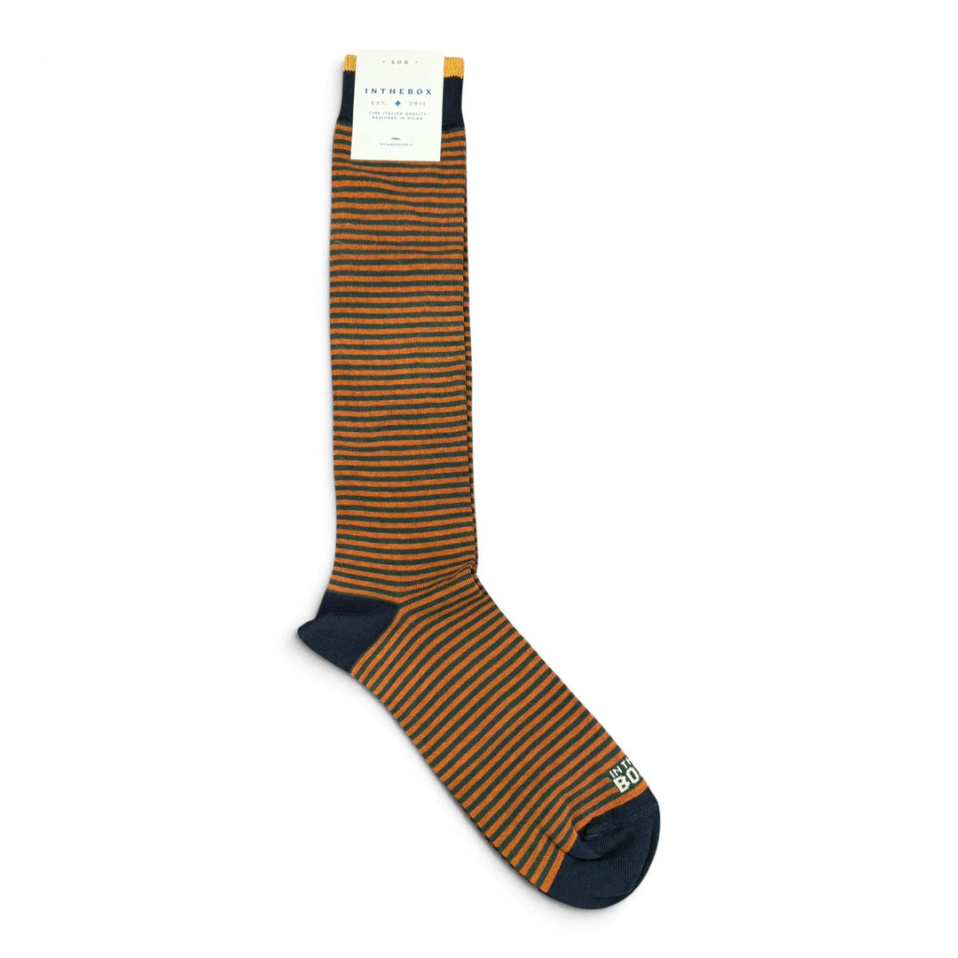 Skarpety Stripe Classic ciemnopomarańczowe/zielone