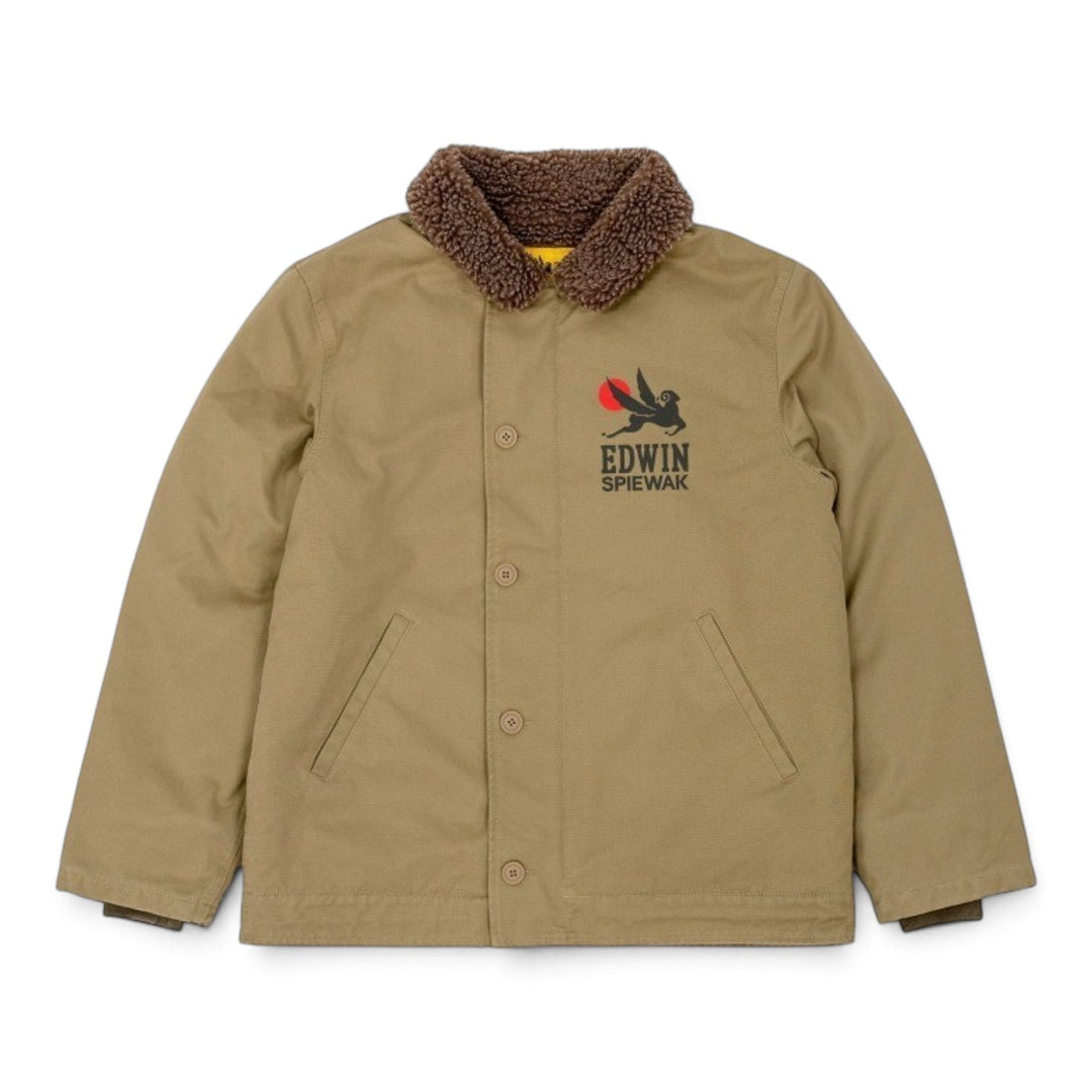 DECK JACKET KHAKI STONE WASHED