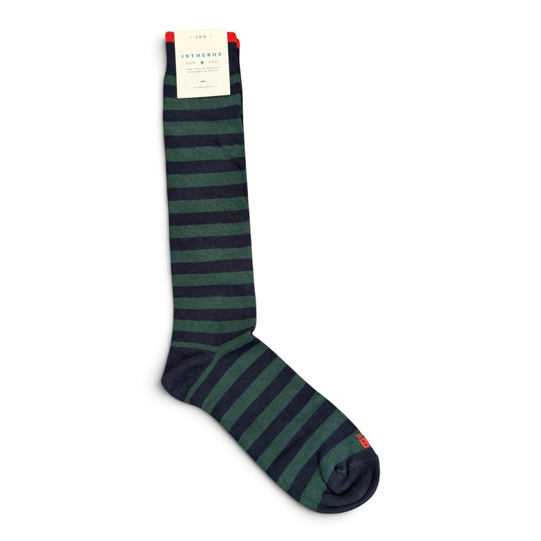 Skarpety Stripe Rugby Niebieskie/Ciemnozielone