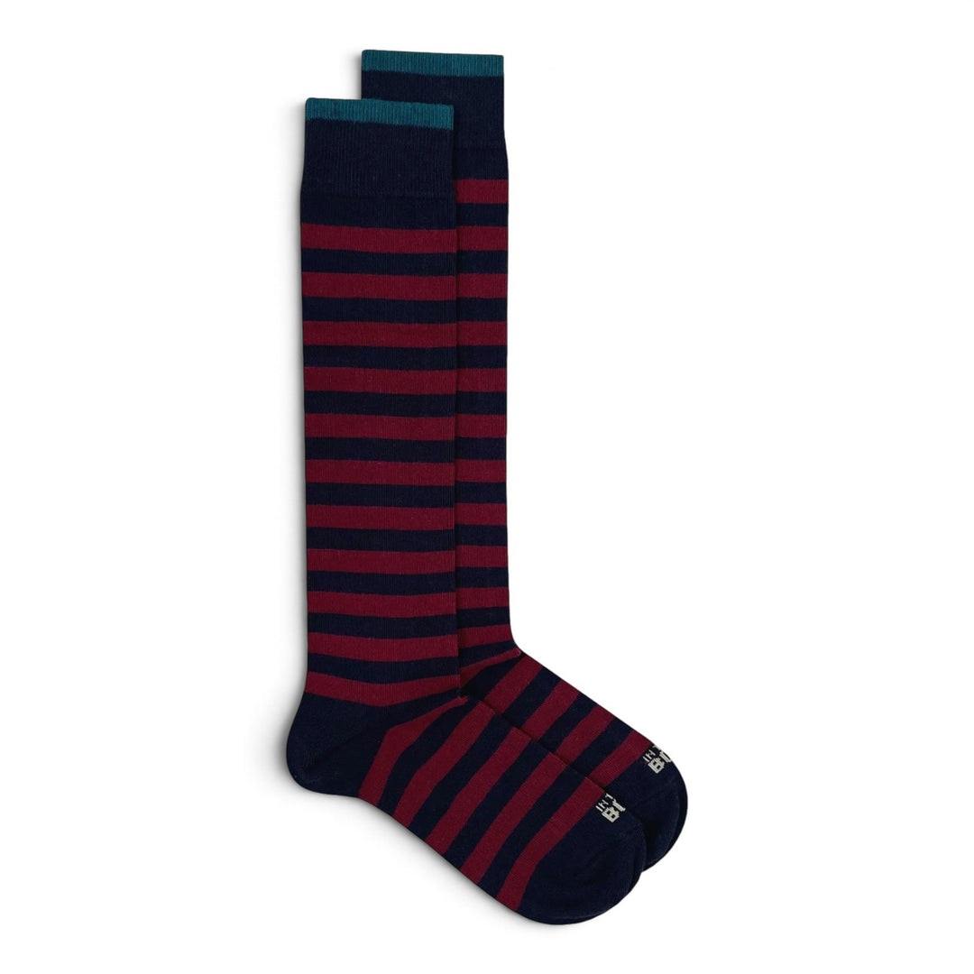 Skarpety Stripe Rugby Granatowo-Bordowe
