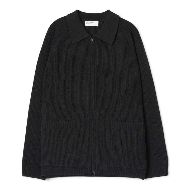 Zip Cardigan Eco Wool Black