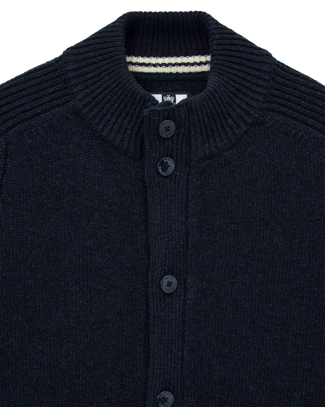 Weekend Offender Gamston Wool Cardigan Navy Blu - foto 6
