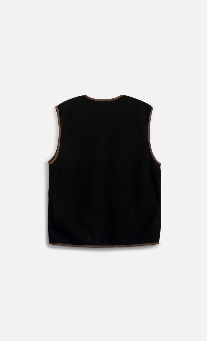 Wooden Gilet Rail Zip Nero - foto 2