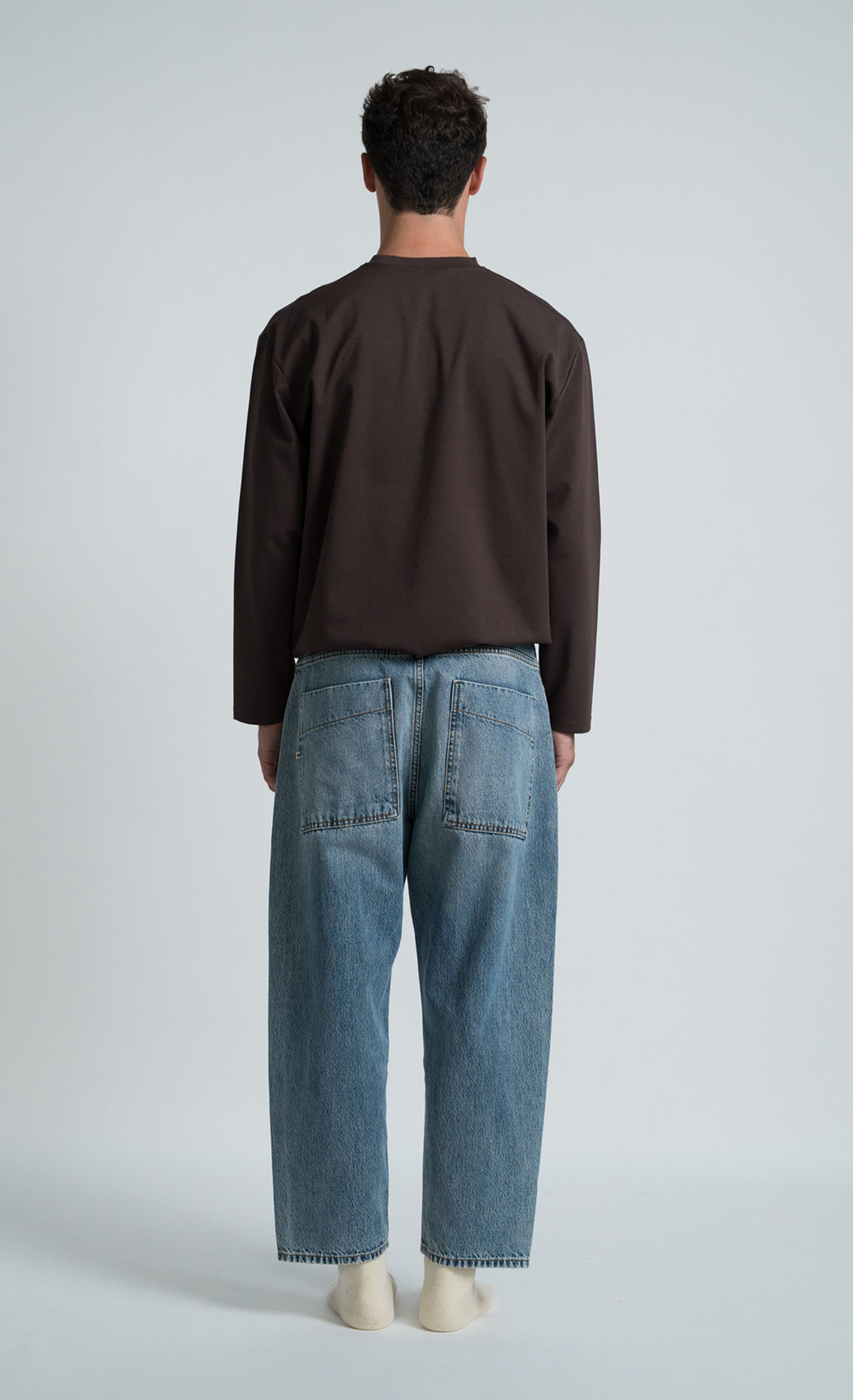Wooden Jeans Japan Square Pocket Marble Ice Blu - foto 4