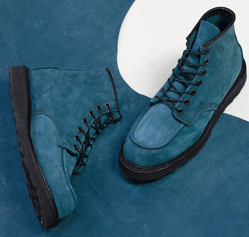 Red Wing 8809 Classic Moc z niebieskiej skóry Tidal Muleskinner, edycja limitowana